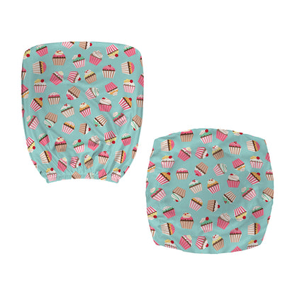 Pastel Cupcake Pattern Print Office Chair Cover