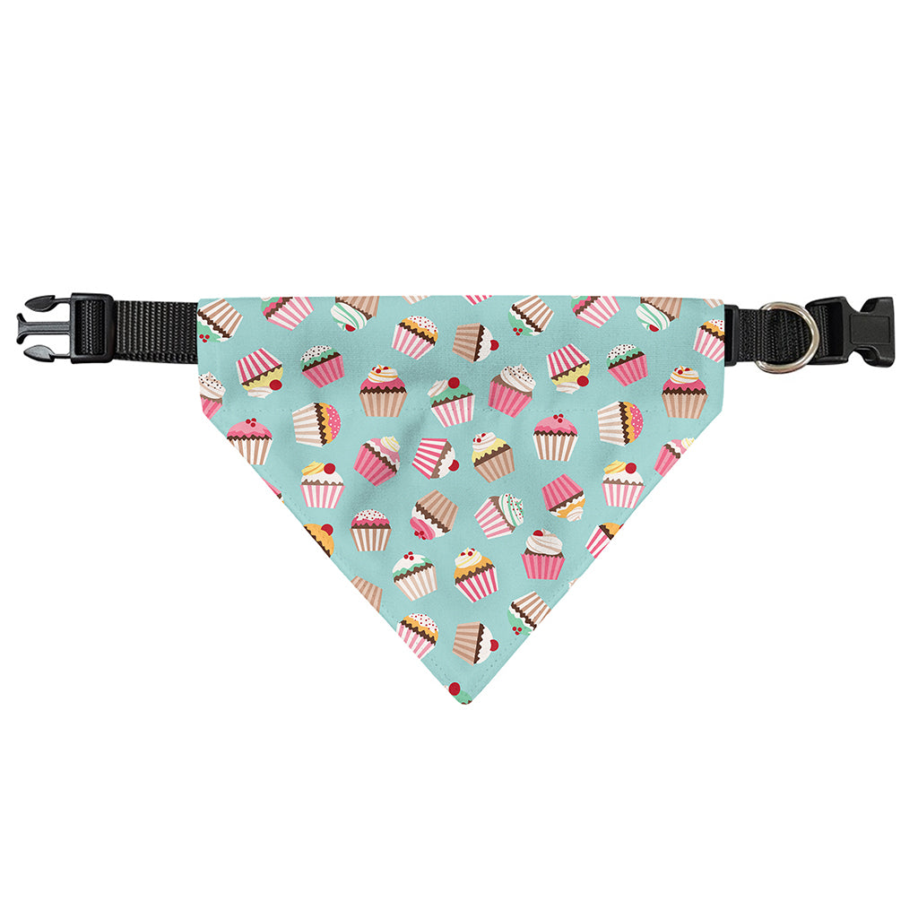 Pastel Cupcake Pattern Print Over The Collar Dog Bandana