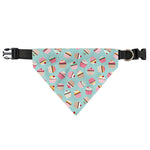 Pastel Cupcake Pattern Print Over The Collar Dog Bandana