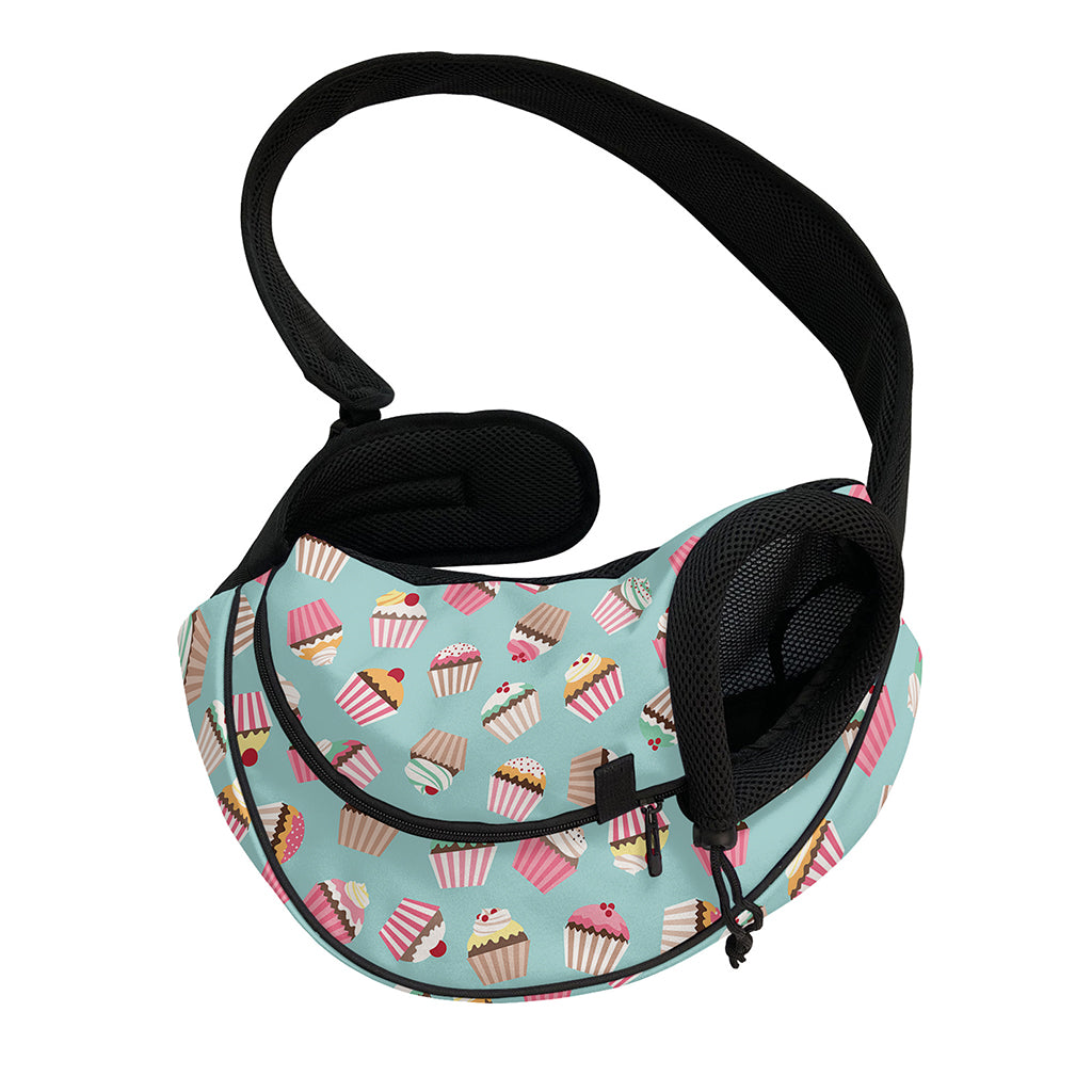 Pastel Cupcake Pattern Print Pet Sling Carrier
