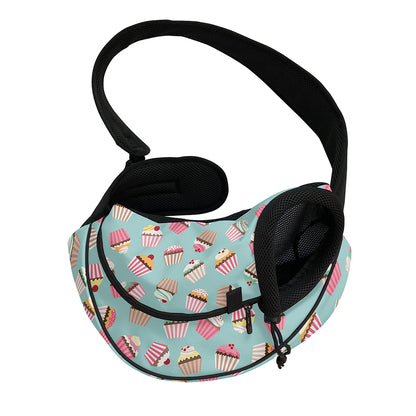 Pastel Cupcake Pattern Print Pet Sling Carrier
