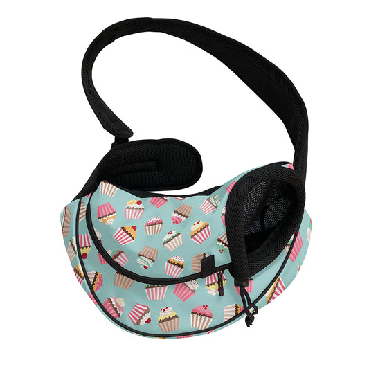 Pastel Cupcake Pattern Print Pet Sling Carrier