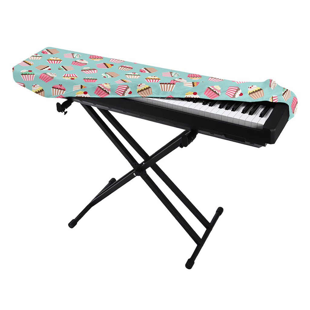 Pastel Cupcake Pattern Print Piano Keyboard Cover