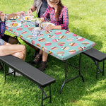 Pastel Cupcake Pattern Print Picnic Table Cover