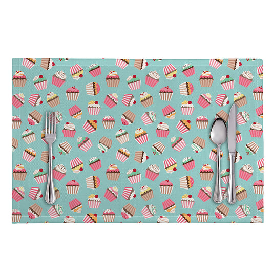 Pastel Cupcake Pattern Print Placemat