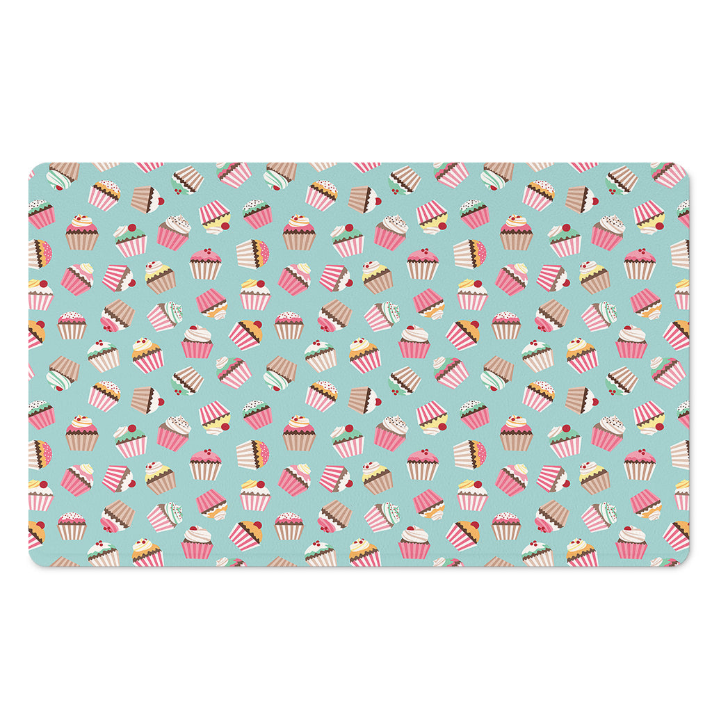 Pastel Cupcake Pattern Print Polyester Doormat