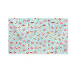 Pastel Cupcake Pattern Print Polyester Flag