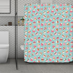 Pastel Cupcake Pattern Print Polyester Shower Curtain
