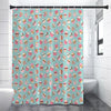 Pastel Cupcake Pattern Print Premium Shower Curtain