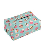 Pastel Cupcake Pattern Print Rectangle Tissue Box Cover