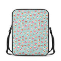 Pastel Cupcake Pattern Print Rectangular Crossbody Bag