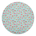Pastel Cupcake Pattern Print Round Blanket