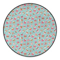 Pastel Cupcake Pattern Print Round Floor Mat