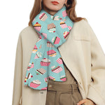 Pastel Cupcake Pattern Print Scarf