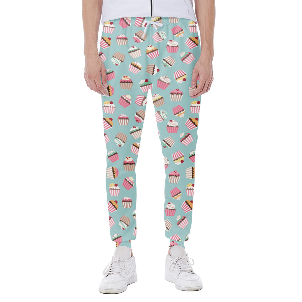 Pastel Cupcake Pattern Print Scuba Joggers