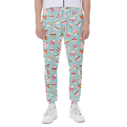 Pastel Cupcake Pattern Print Scuba Joggers