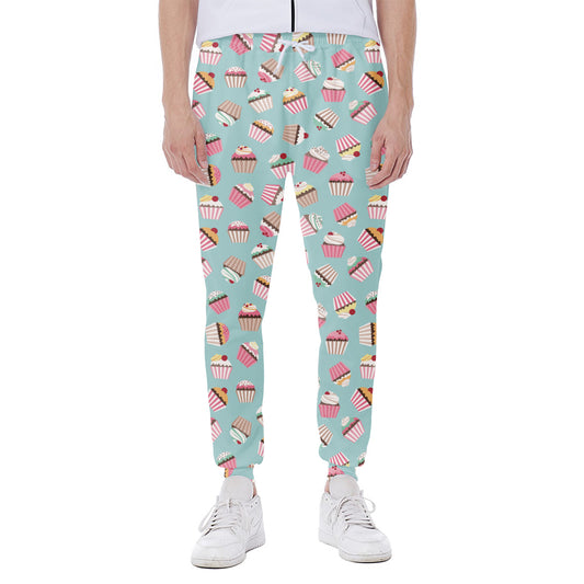 Pastel Cupcake Pattern Print Scuba Joggers