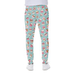 Pastel Cupcake Pattern Print Scuba Joggers
