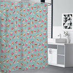 Pastel Cupcake Pattern Print Shower Curtain