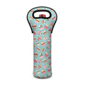 Pastel Cupcake Pattern Print Single Neoprene Wine Tote