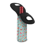 Pastel Cupcake Pattern Print Single Neoprene Wine Tote