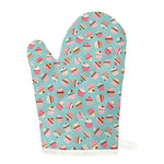 Pastel Cupcake Pattern Print Single Oven Mitt