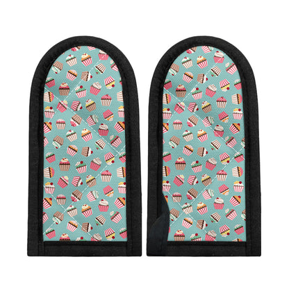 Pastel Cupcake Pattern Print Skillet Handle Cover