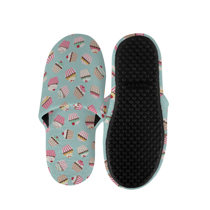 Pastel Cupcake Pattern Print Slippers