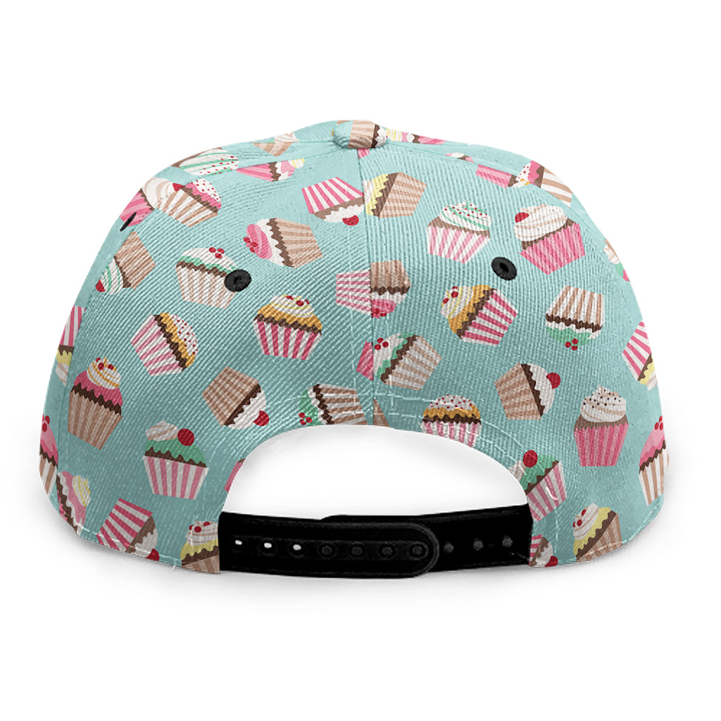 Pastel Cupcake Pattern Print Snapback Cap
