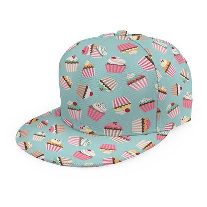 Pastel Cupcake Pattern Print Snapback Cap