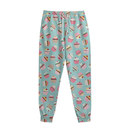 Pastel Cupcake Pattern Print Sweatpants