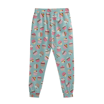 Pastel Cupcake Pattern Print Sweatpants