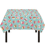 Pastel Cupcake Pattern Print Tablecloth
