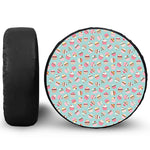 Pastel Cupcake Pattern Print Tire Cover