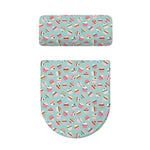 Pastel Cupcake Pattern Print Toilet Lid And Tank Cover Set