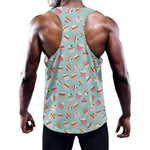 Pastel Cupcake Pattern Print Training Tank Top