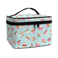 Pastel Cupcake Pattern Print Travel Makeup Bag