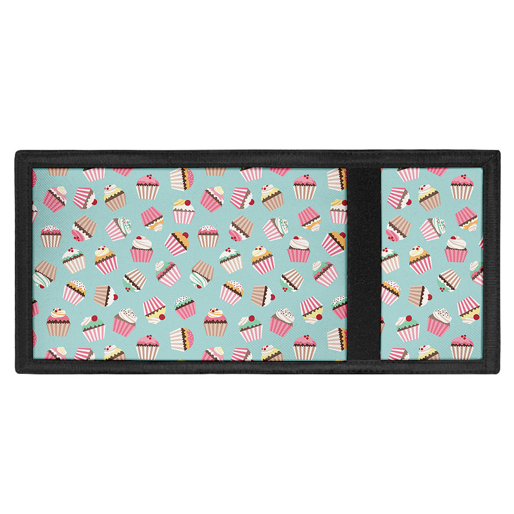Pastel Cupcake Pattern Print Trifold Wallet
