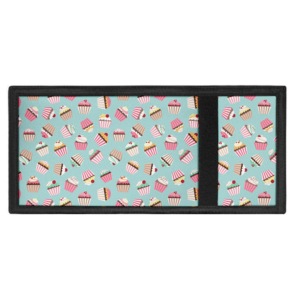 Pastel Cupcake Pattern Print Trifold Wallet