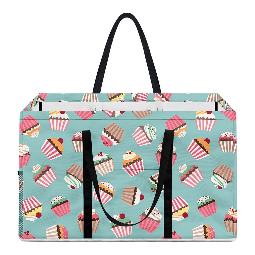 Pastel Cupcake Pattern Print Utility Tote Bag