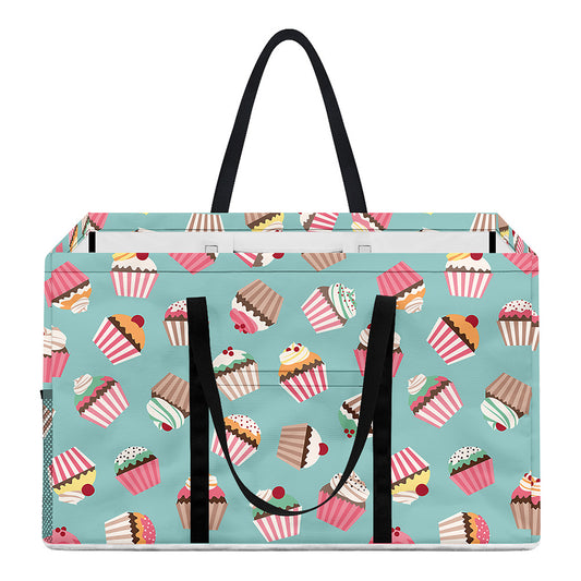 Pastel Cupcake Pattern Print Utility Tote Bag
