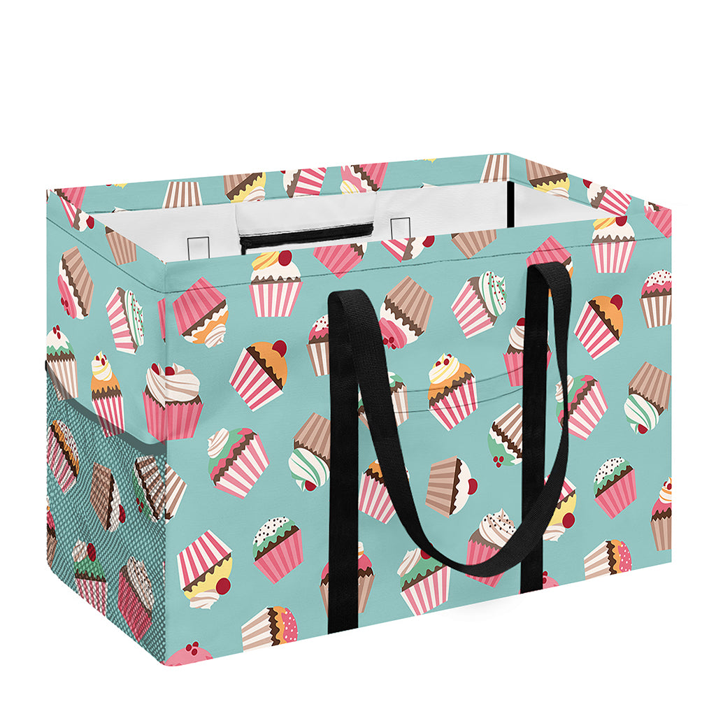 Pastel Cupcake Pattern Print Utility Tote Bag
