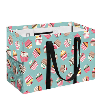 Pastel Cupcake Pattern Print Utility Tote Bag