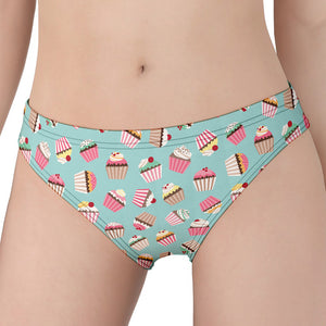 Pastel Cupcake Pattern Print Women's Panties