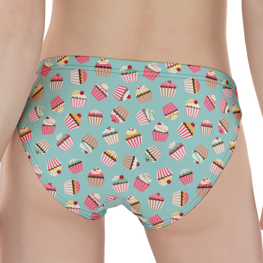 Pastel Cupcake Pattern Print Women's Panties