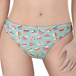 Pastel Cupcake Pattern Print Women's Thong