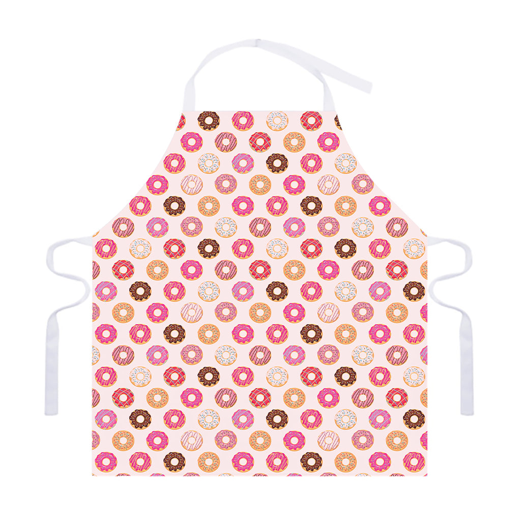 Pastel Donut Pattern Print Adjustable Apron
