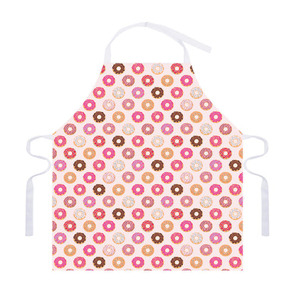 Pastel Donut Pattern Print Adjustable Apron