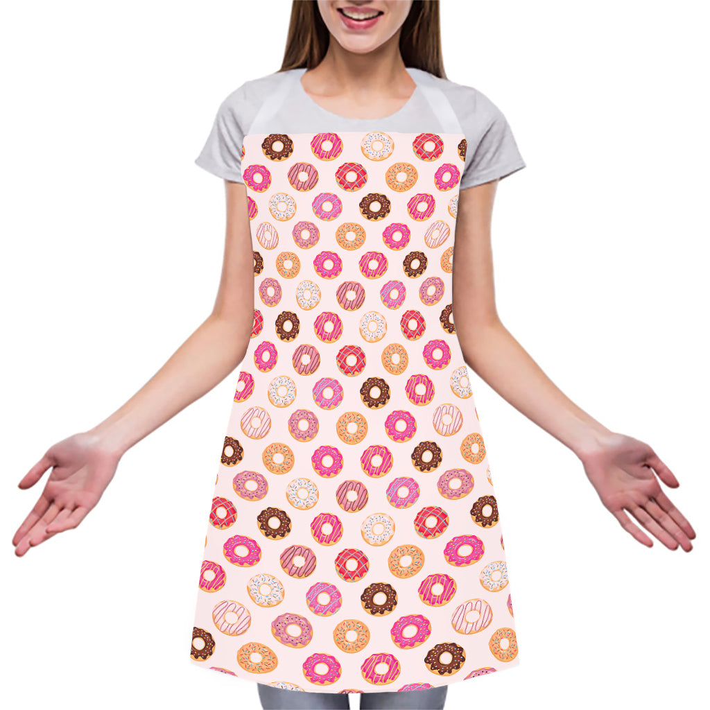 Pastel Donut Pattern Print Adjustable Apron