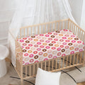Pastel Donut Pattern Print Baby Crib Sheet